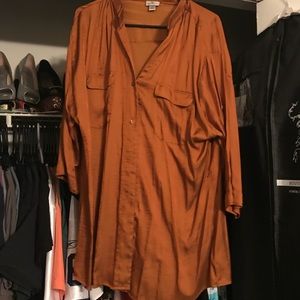 Pumpkin Colored Dress Top